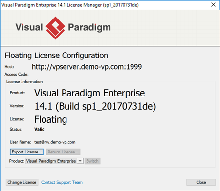 serial number visual paradigm 15.0